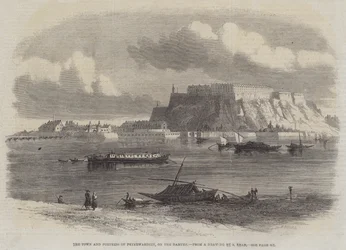 La città e la fortezza di Peterwardein, sul Danubio